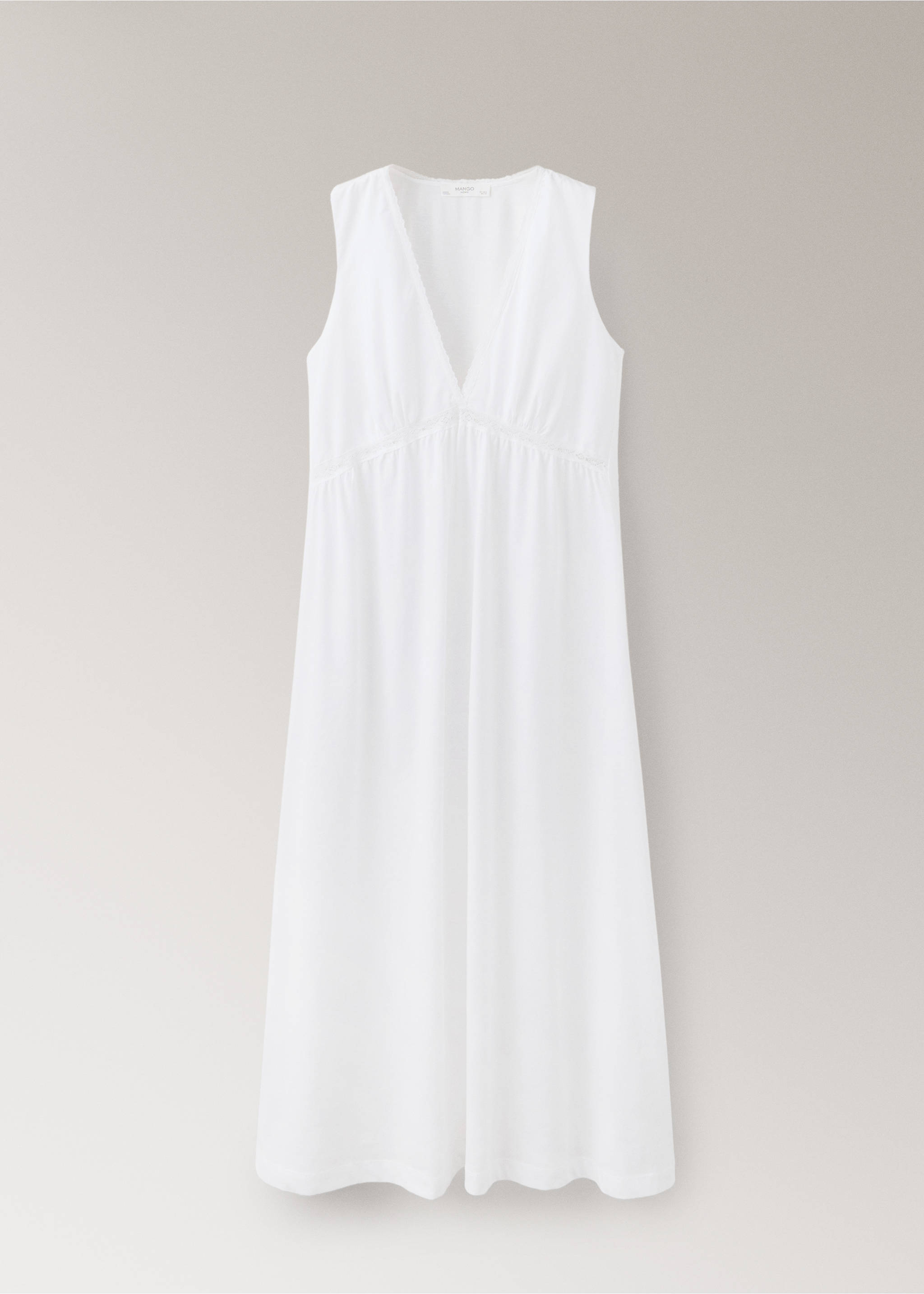 Cotton lace nightgown - Article without model, White. Ref: 37092935-00.