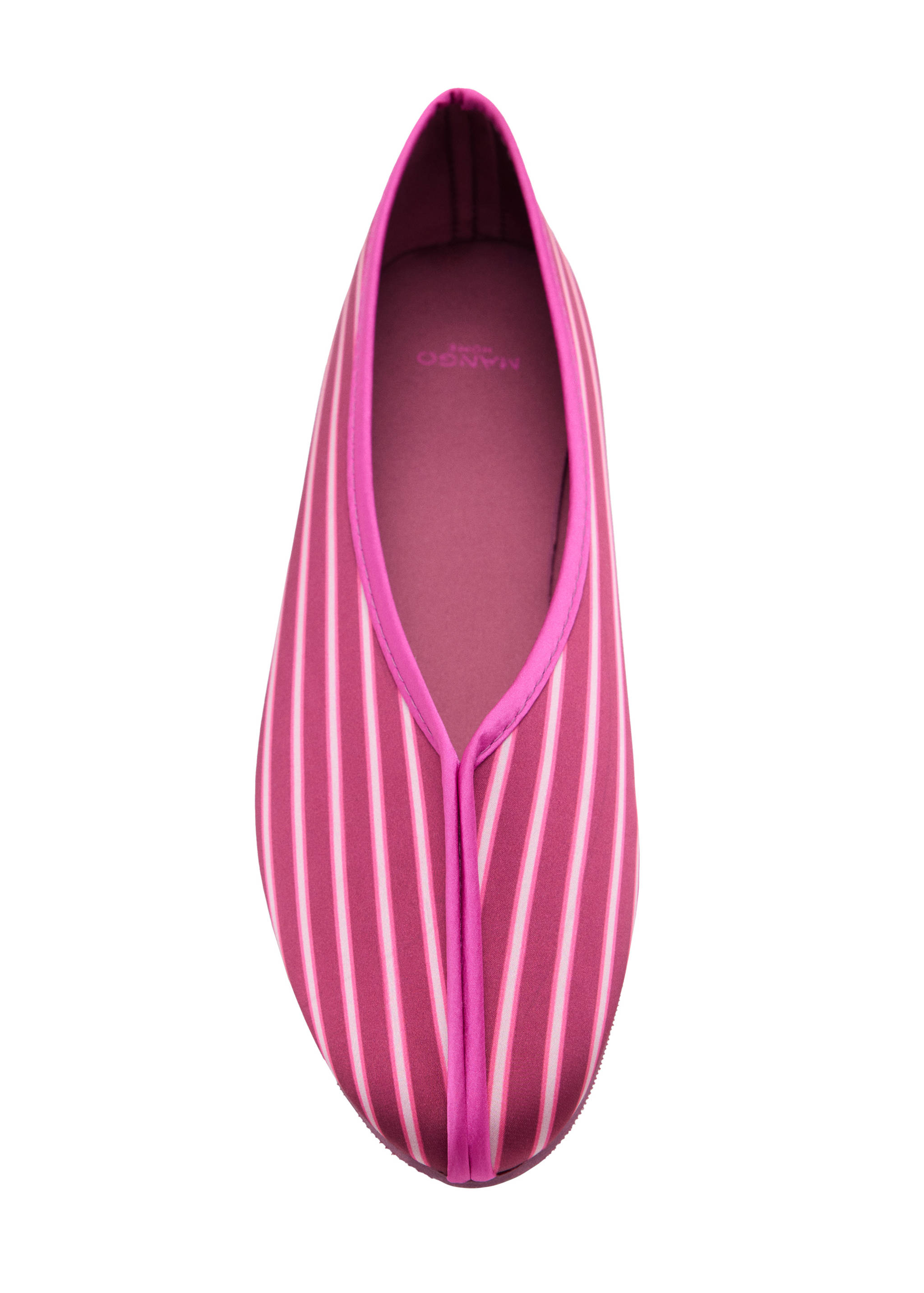 Satin ballet flats with contrast piping - Details of the article 2