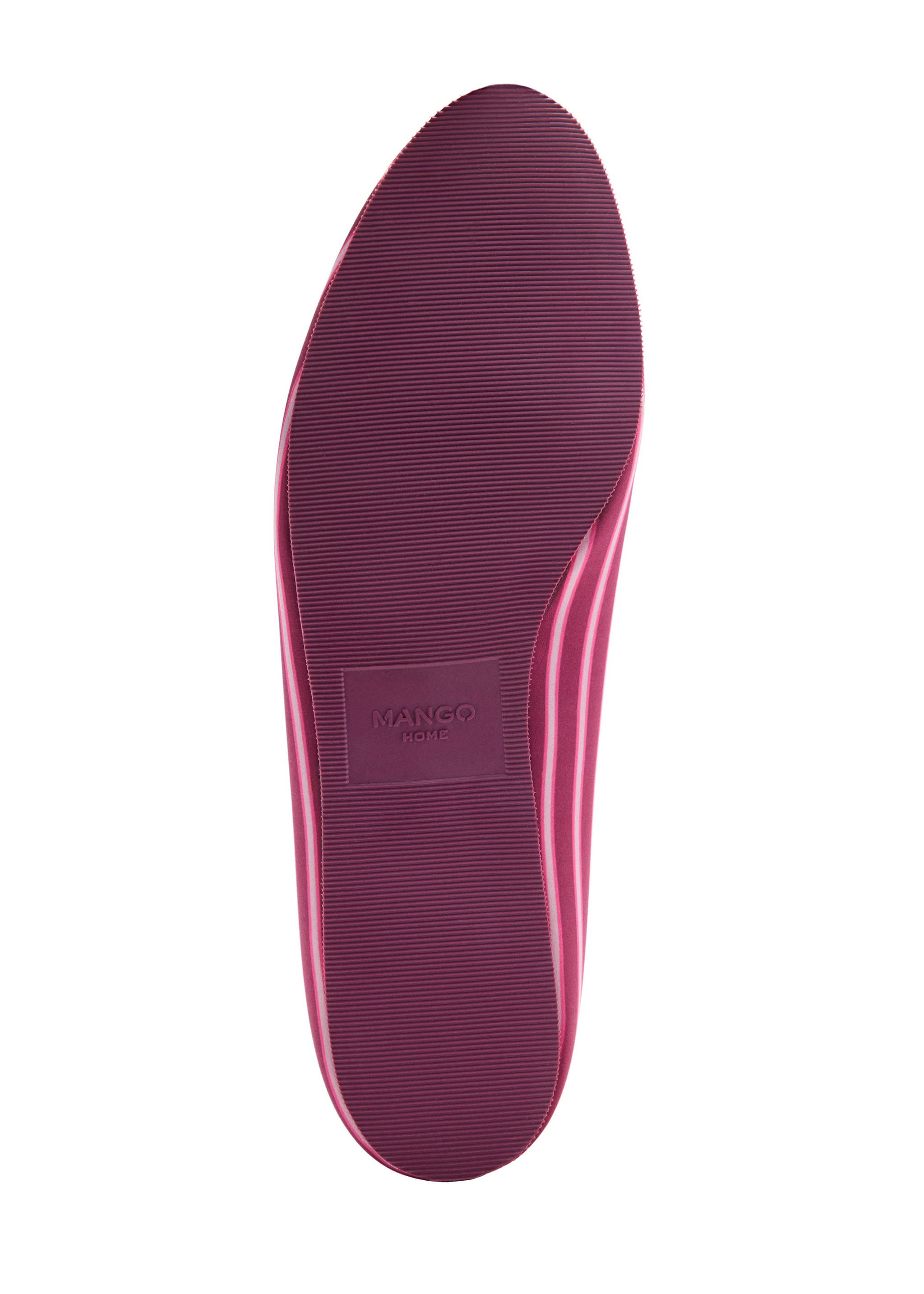 Satin ballet flats with contrast piping - Details of the article 3, Burgundy. Ref: 37092936-00.