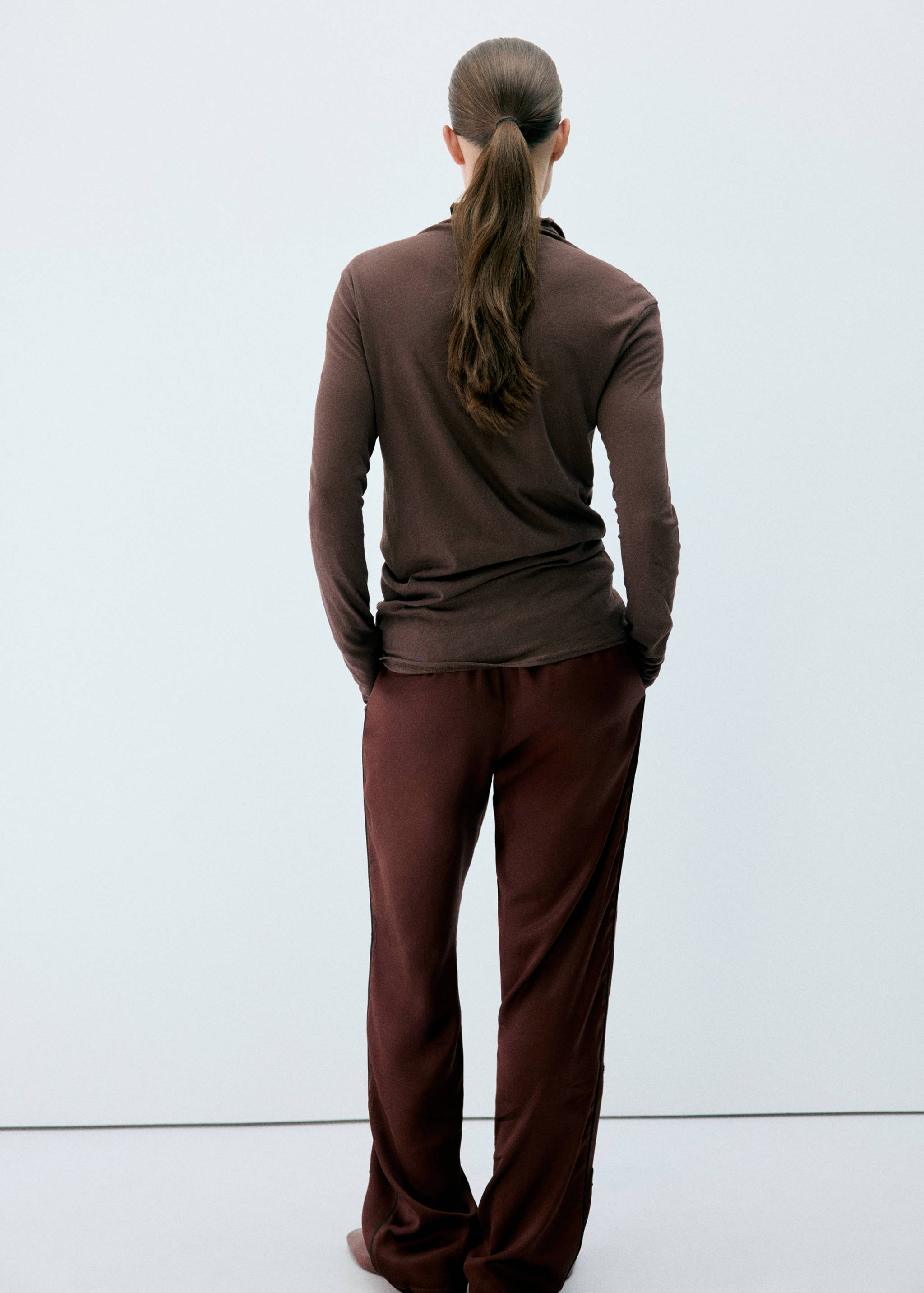 High-neck pyjama top - Reverse of the article