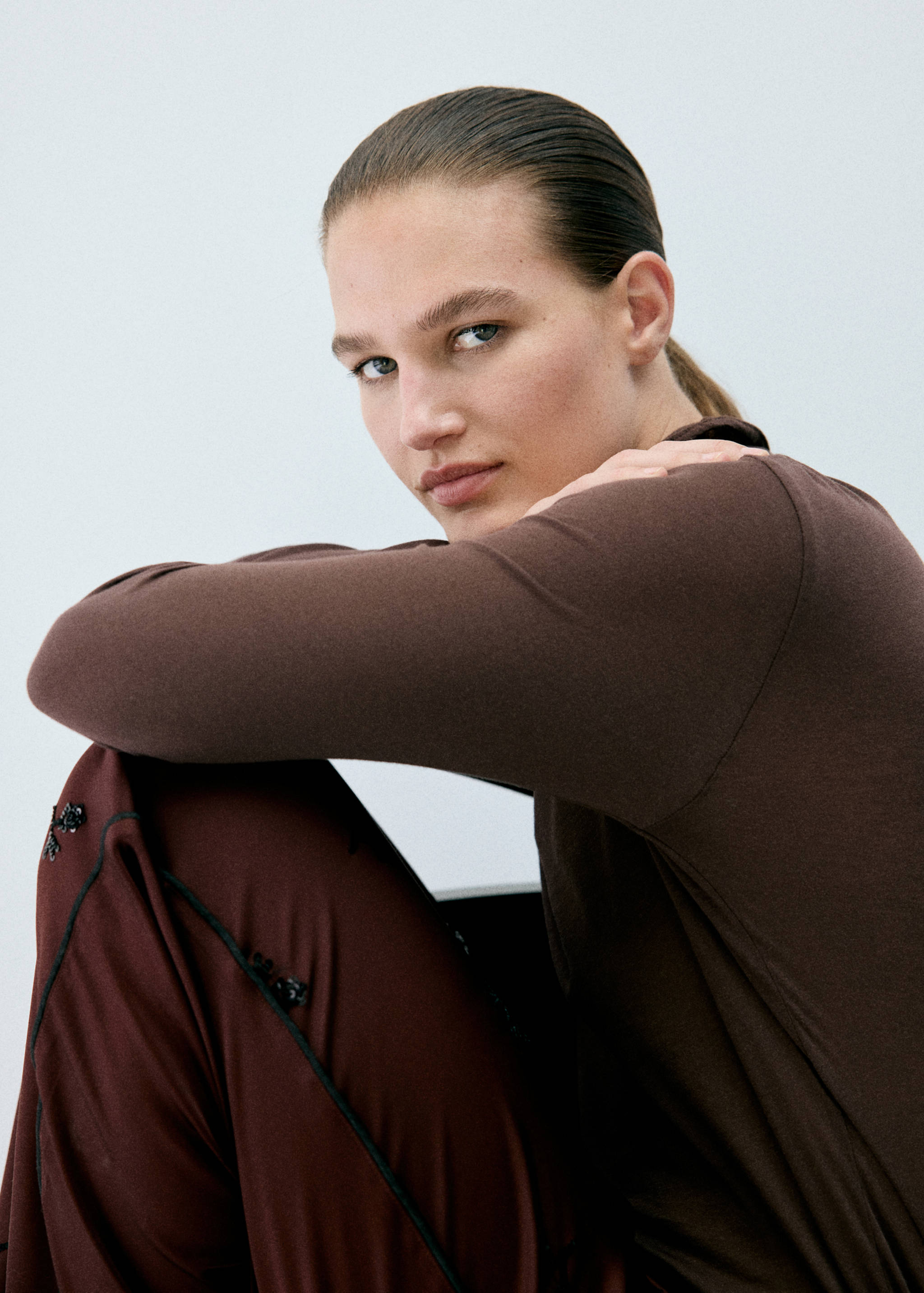High-neck pyjama top - Details of the article 3