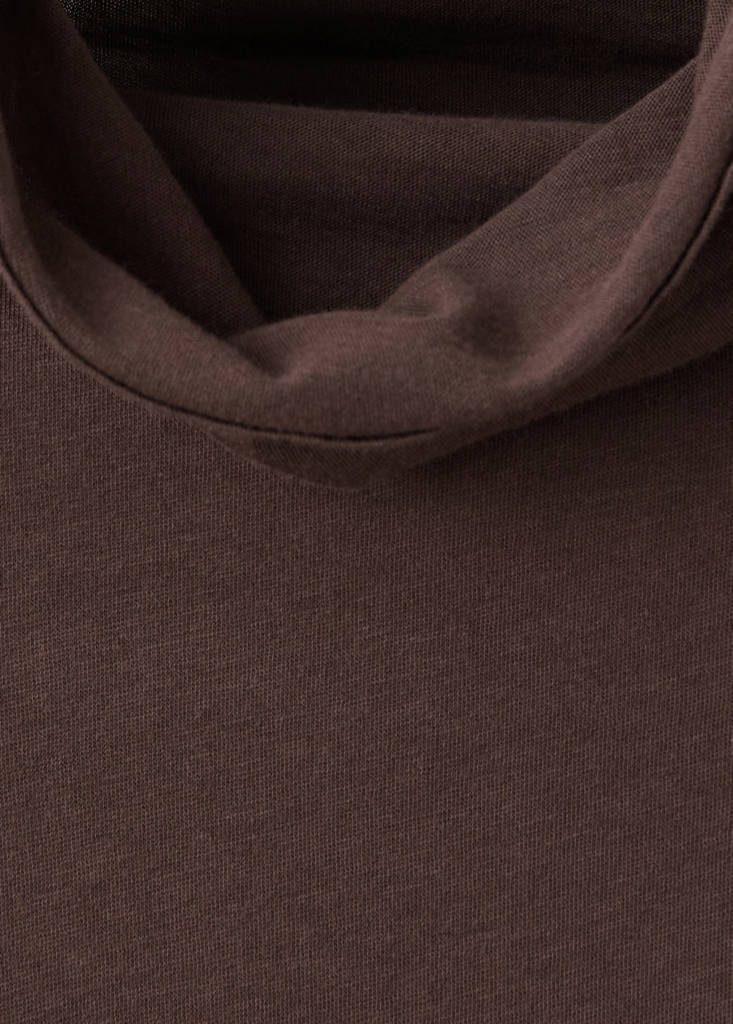 High-neck pajama top — Brown