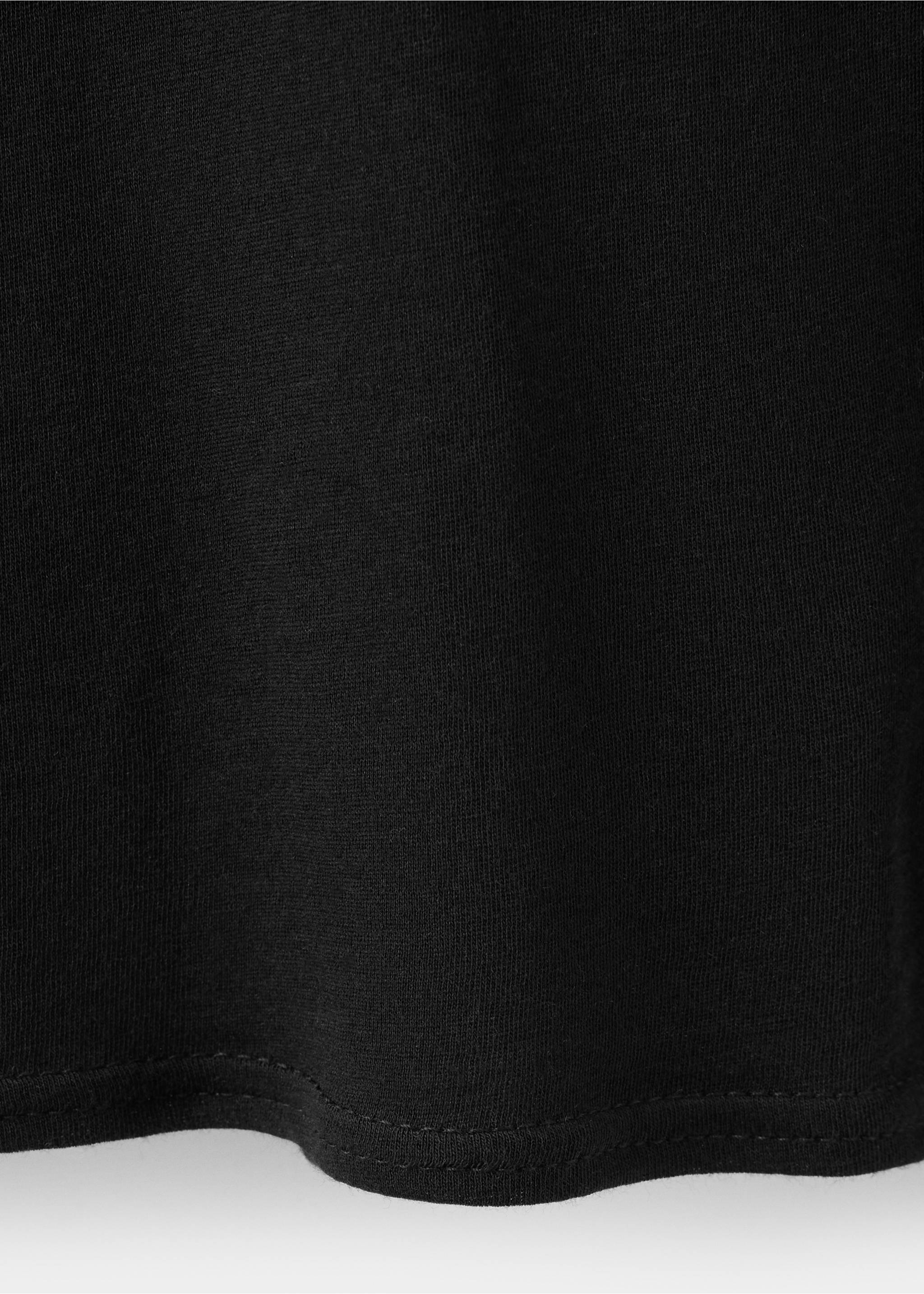 High-neck pyjama top - Details of the article 0, Black. Ref: 37092937-00.