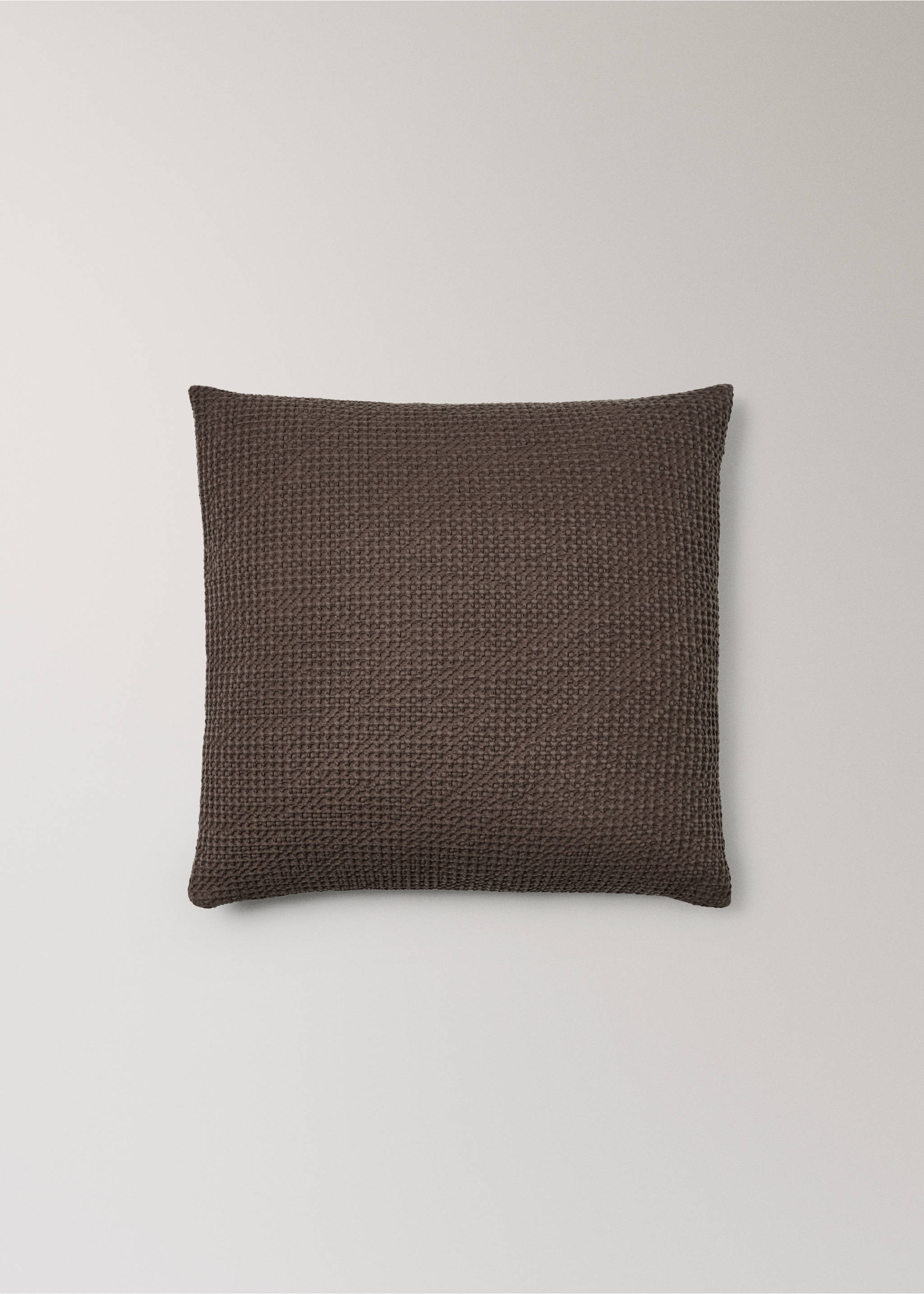 Kopfkissenbezug aus Baumwolle, stückgefärbt, 50 x 50 cm - Artikel ohne Model, Braun. Ref: 37092938-00.