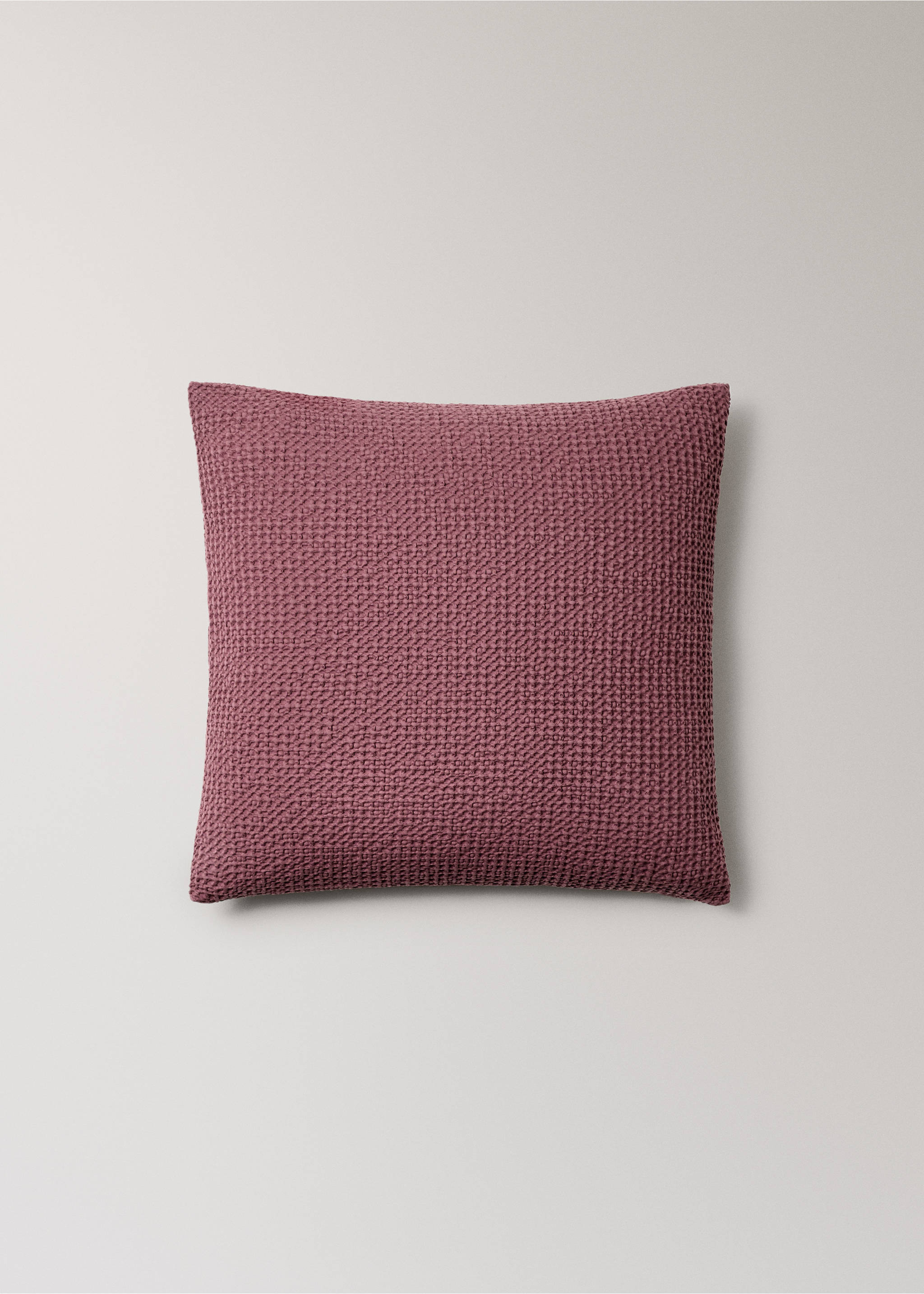 Kopfkissenbezug aus Baumwolle, stückgefärbt, 50 x 50 cm - Artikel ohne Model, Kirschrot. Ref: 37092938-00.