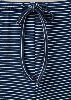 Striped pyjama trousers with adjustable waistband — Navy 6