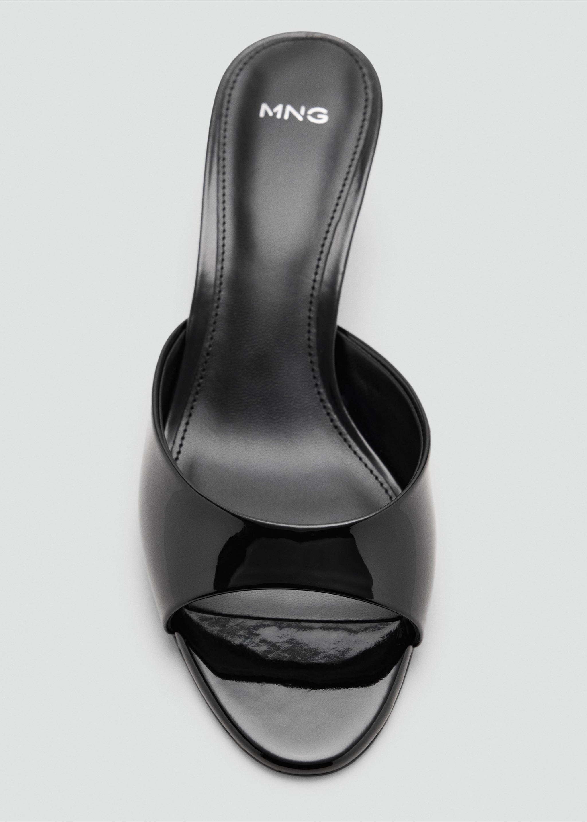 Kitten-heel sandals with strap - Details of the article 2, Black. Ref: 37092940-00.