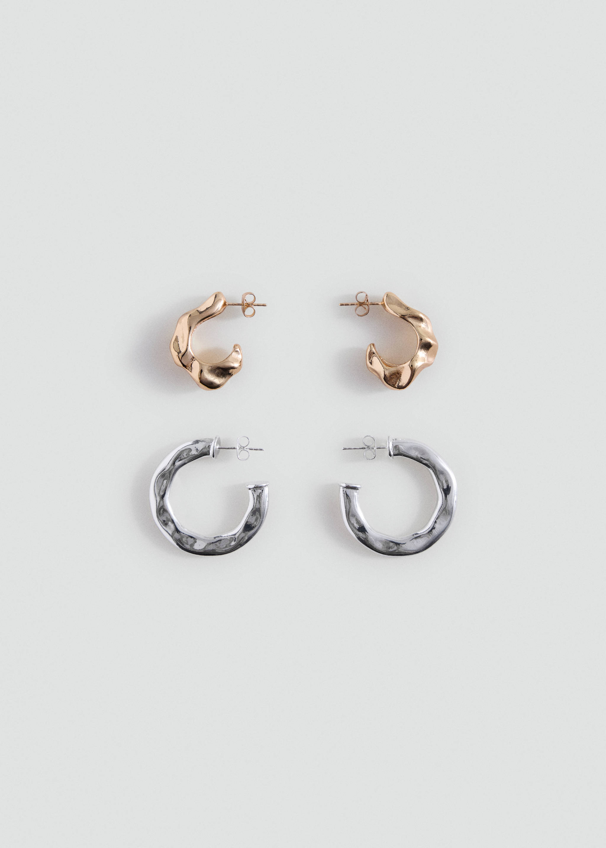 Pack of 2 irregular hoop earrings - Article without model
