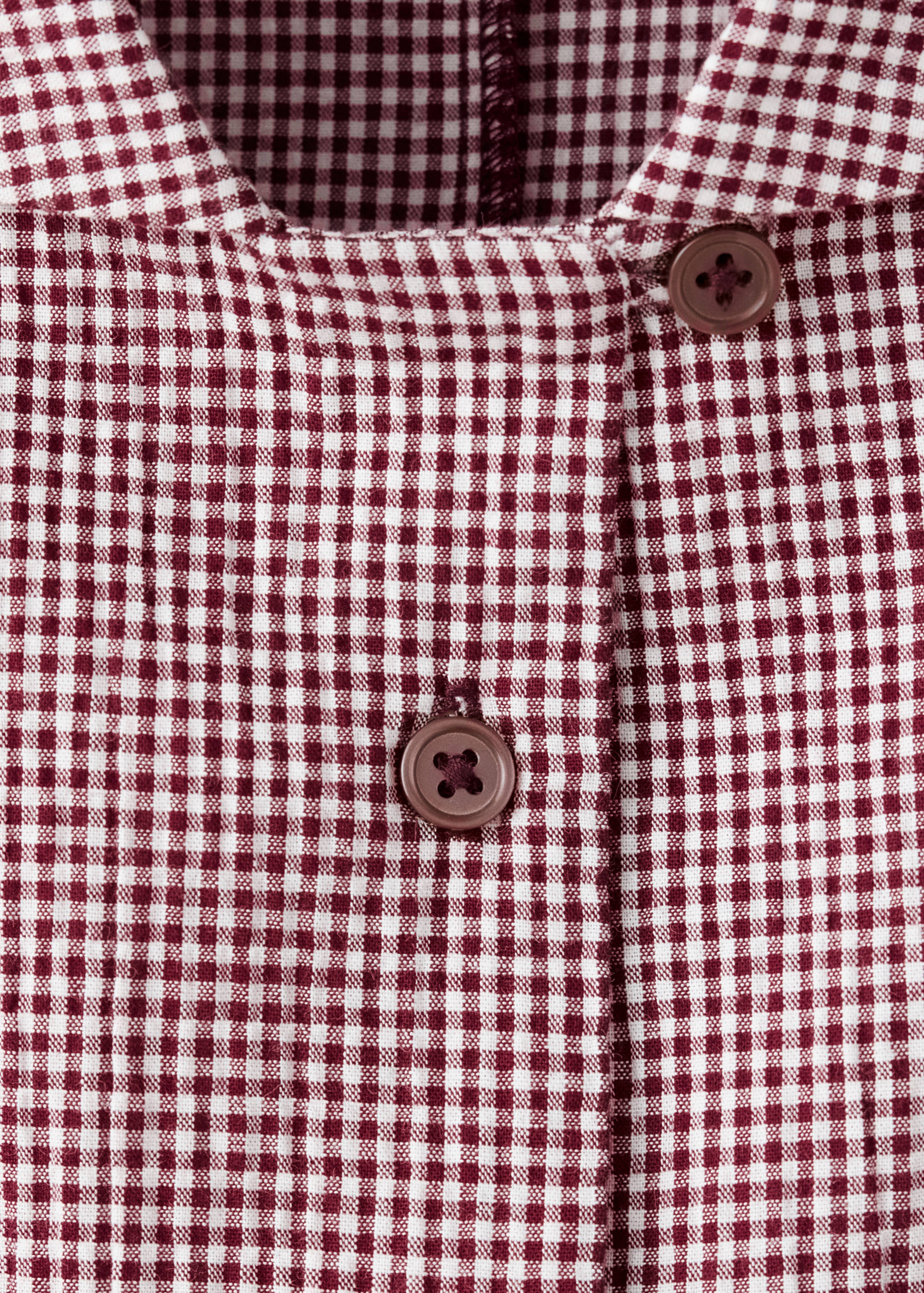 Two-piece cotton pyjamas in gingham check - Details of the article 8