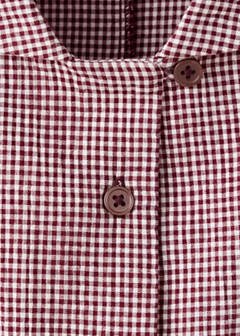 Two-piece cotton pyjamas in gingham check — Burgundy 7