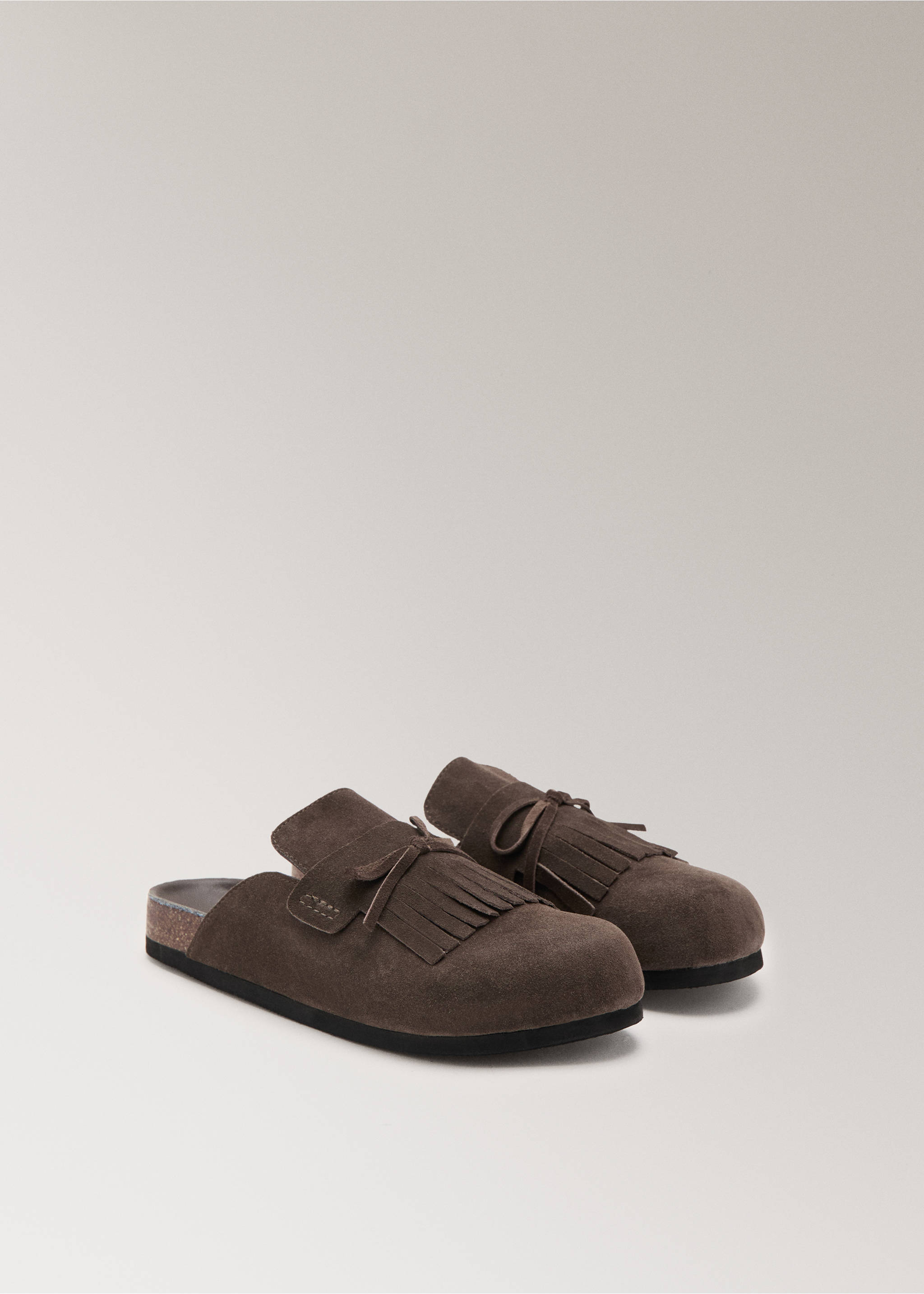 Leather clog shoes - Medium plane, Brown. Ref: 37092951-00.
