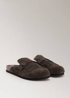 Leather clog shoes — Brown 1