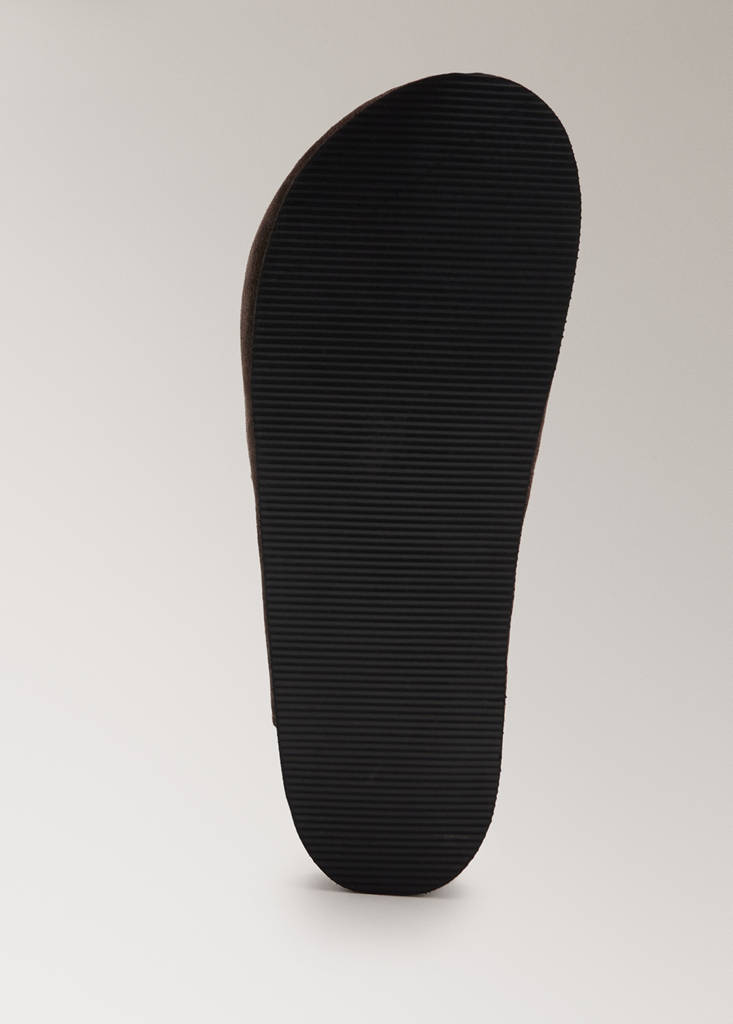 Leather clog shoes — Brown