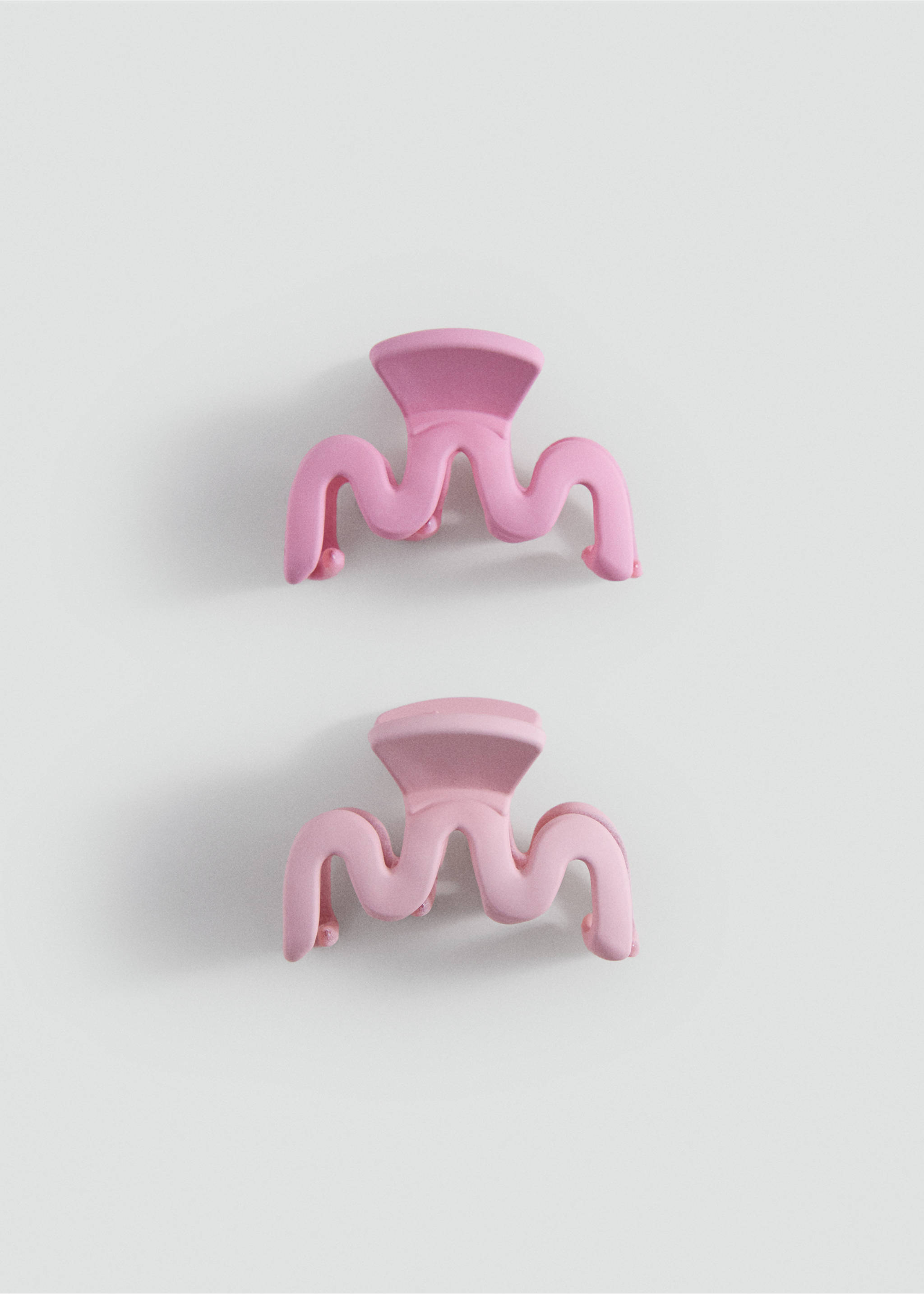 Pack of 2 fur-effect hair clips - Article without model, Pink. Ref: 37092954-00.