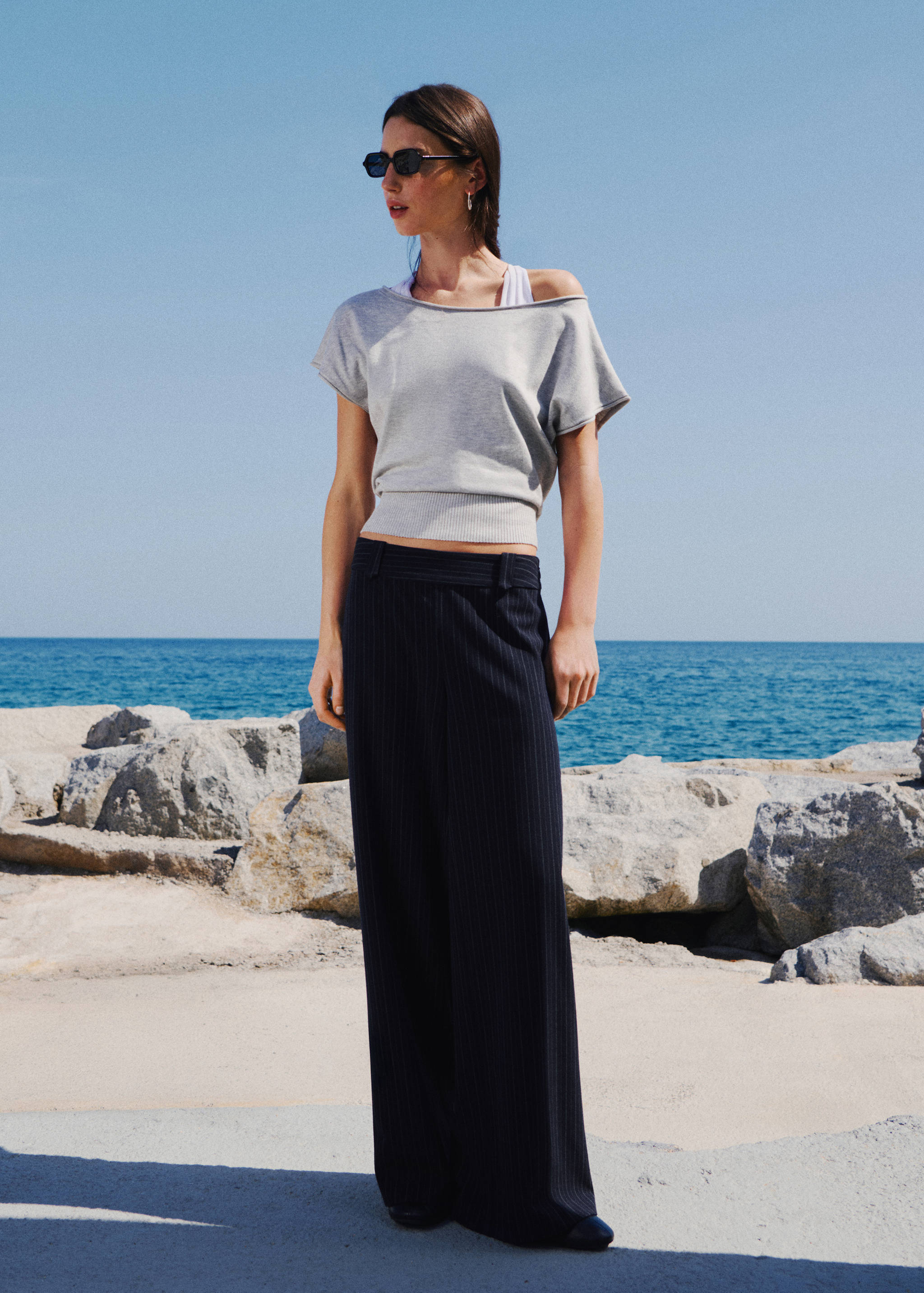 Pantalon taille basse à rayures tennis - Détail de l'article 1