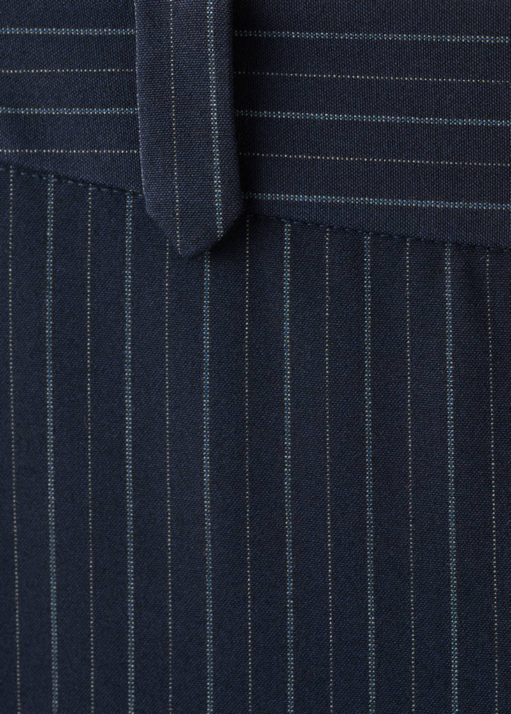 Low-rise pinstripe trousers — Navy
