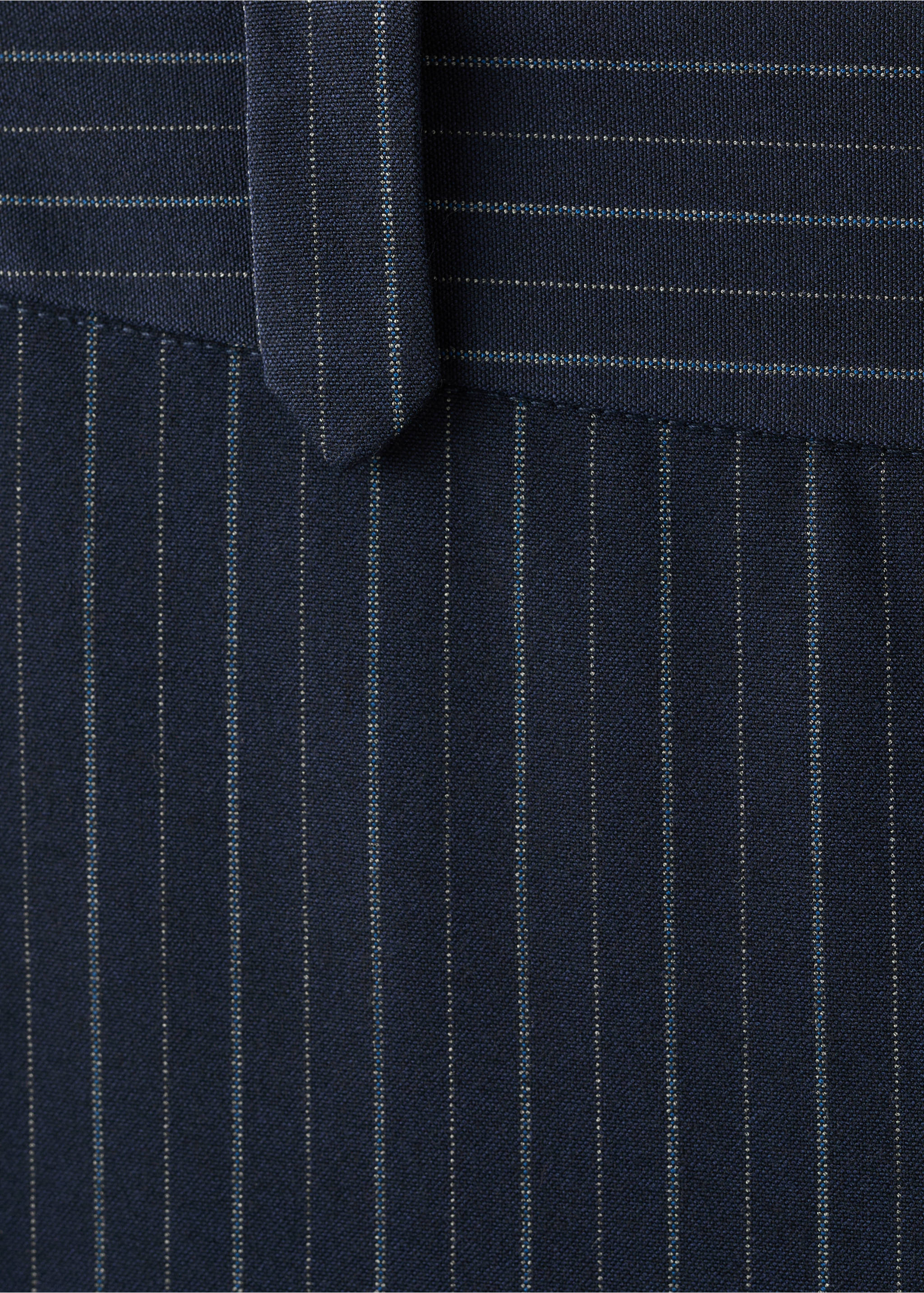 Pantalón tiro bajo raya diplomática - Reverso del artículo, Azul marino. Ref: 37093275-00.