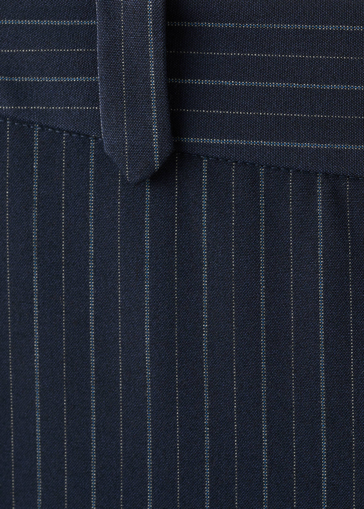 Low-rise pinstripe trousers — Navy