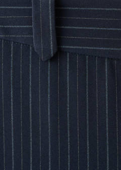 Low-rise pinstripe trousers — Navy 6