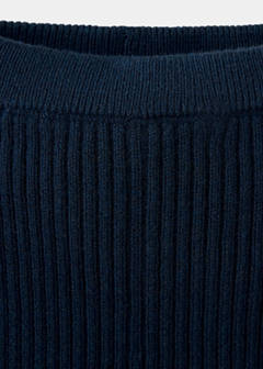 Cotton ribbed leggings — Dark Navy 2