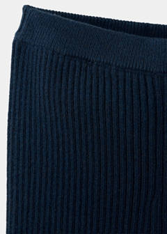 Cotton ribbed leggings — Dark Navy 4
