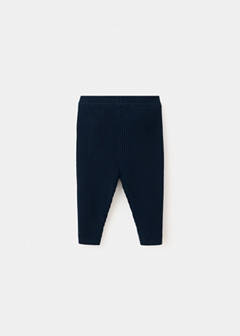 Cotton ribbed leggings — Dark Navy 1