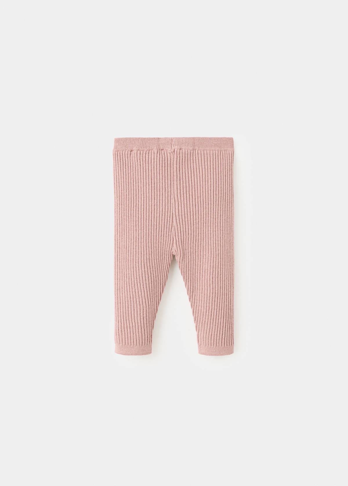 Cotton ribbed leggings — Pink