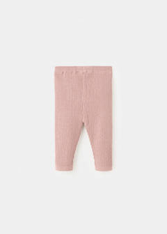 Cotton ribbed leggings — Pink 3