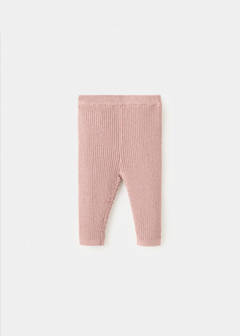 Cotton ribbed leggings — Pink 1