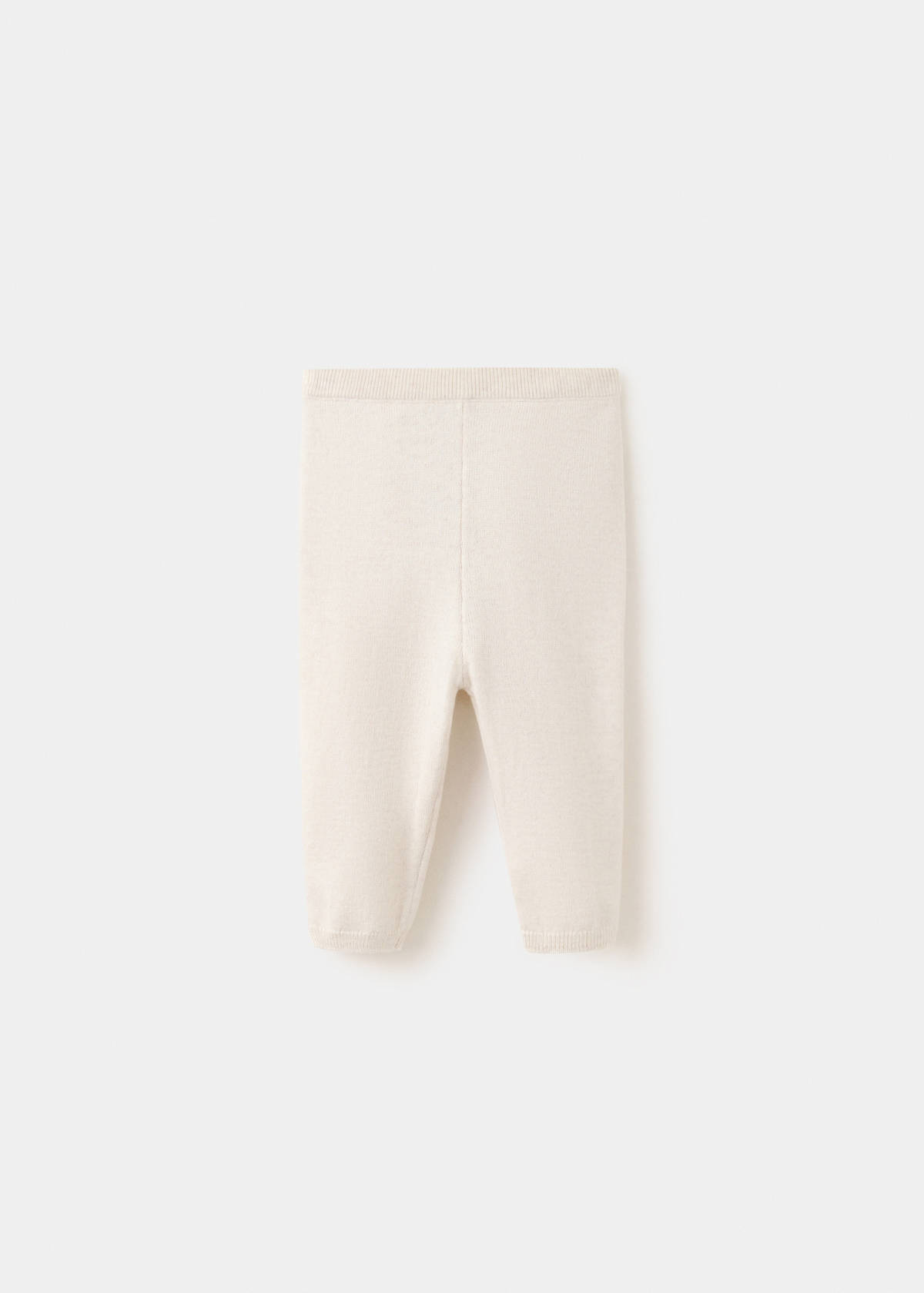 Plain knit leggings — Sand