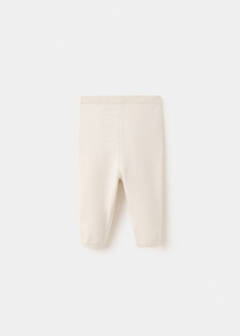 Plain knit leggings — Sand 1