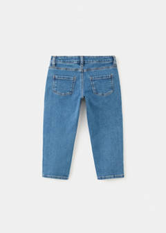 Straight cotton jeans — Medium Blue 3