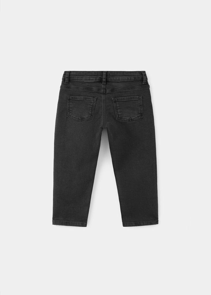 Straight cotton jeans — Black denim