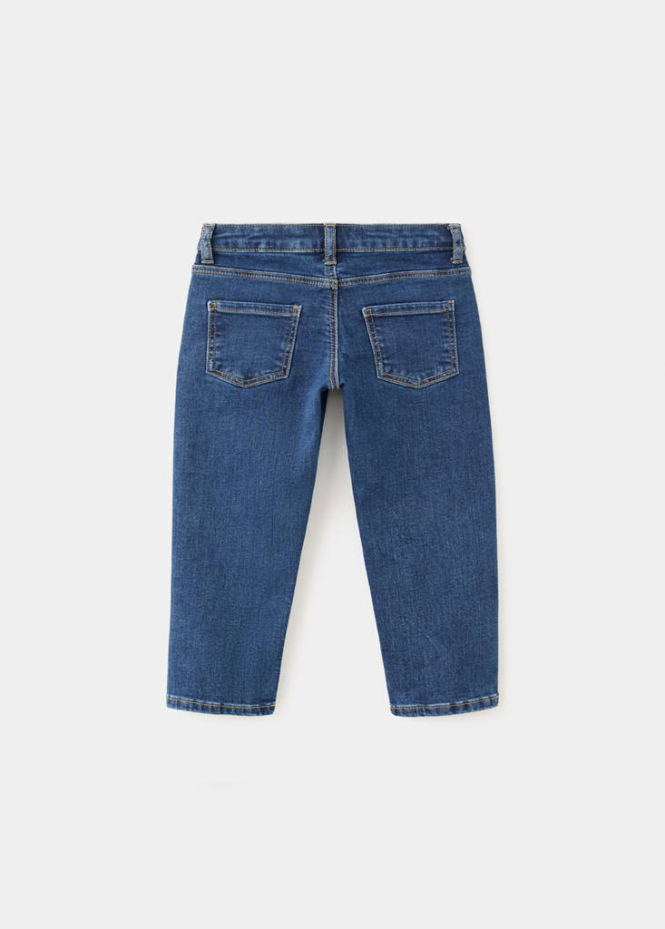 Straight cotton jeans — Dark Blue