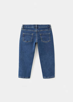 Straight cotton jeans — Dark Blue 3