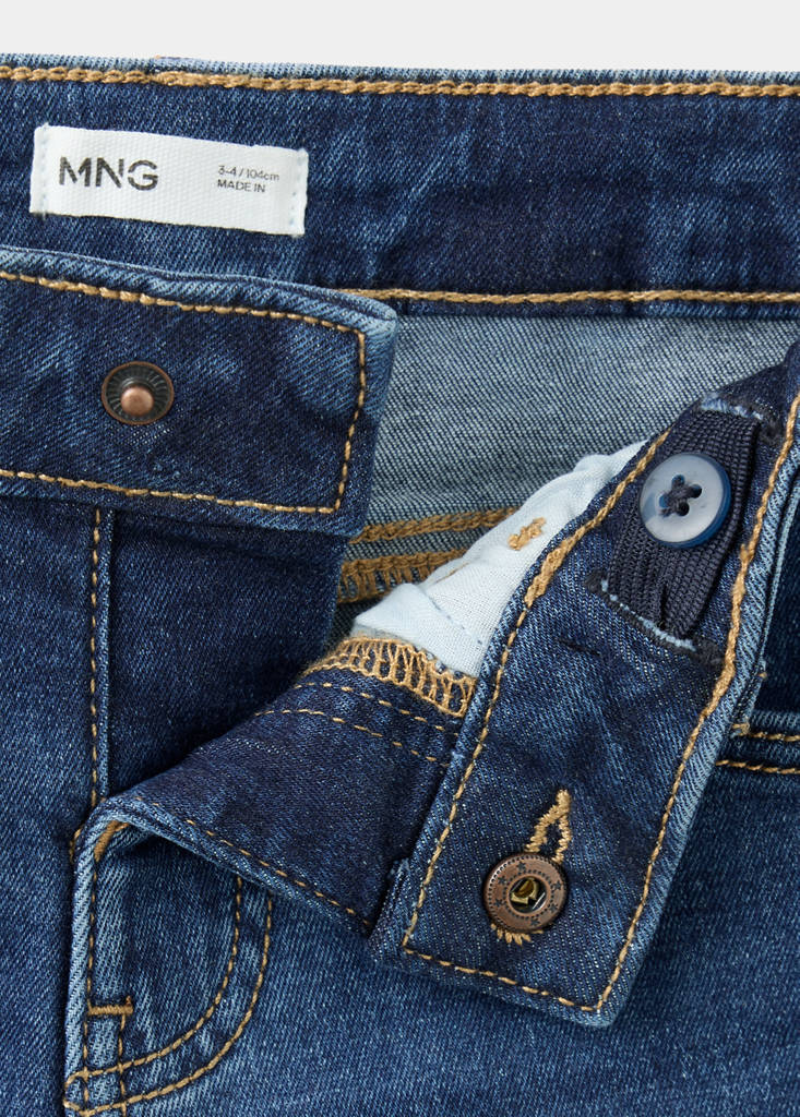 Straight cotton jeans — Dark Blue