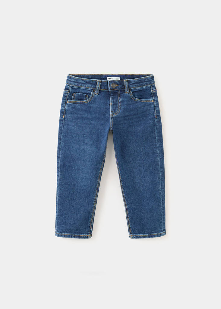 Straight cotton jeans — Dark Blue