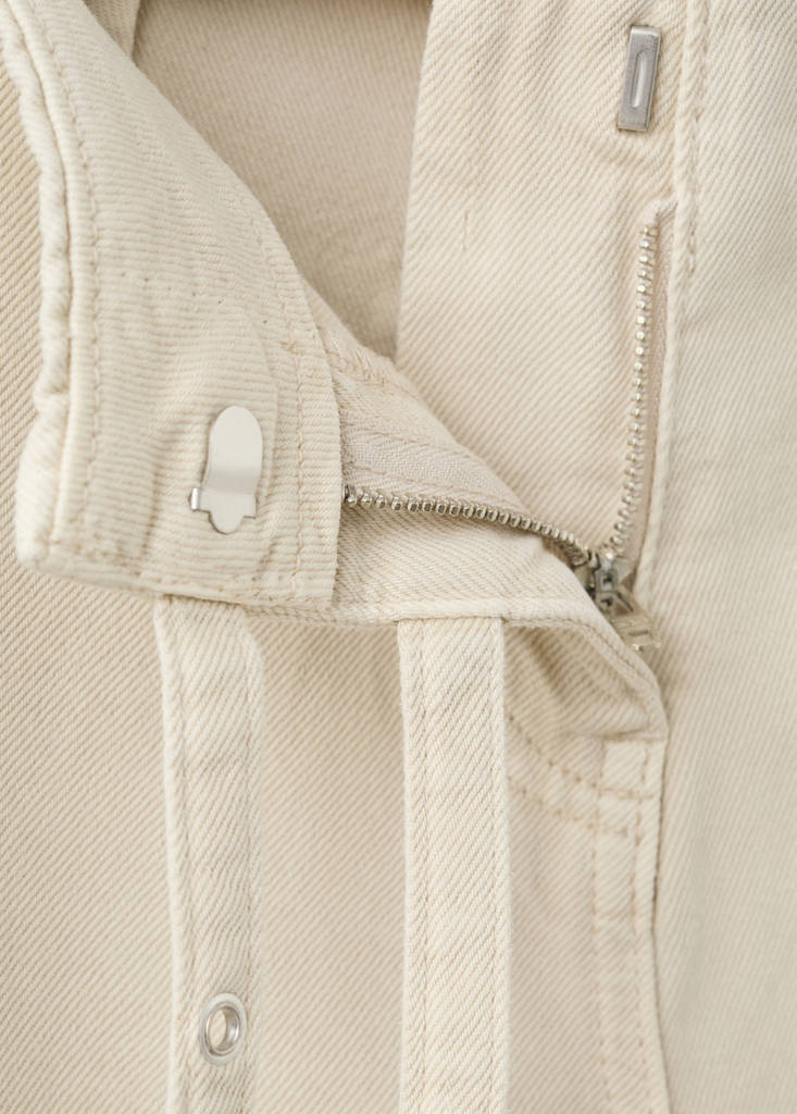 Straight-leg jeans with buckles — Sand