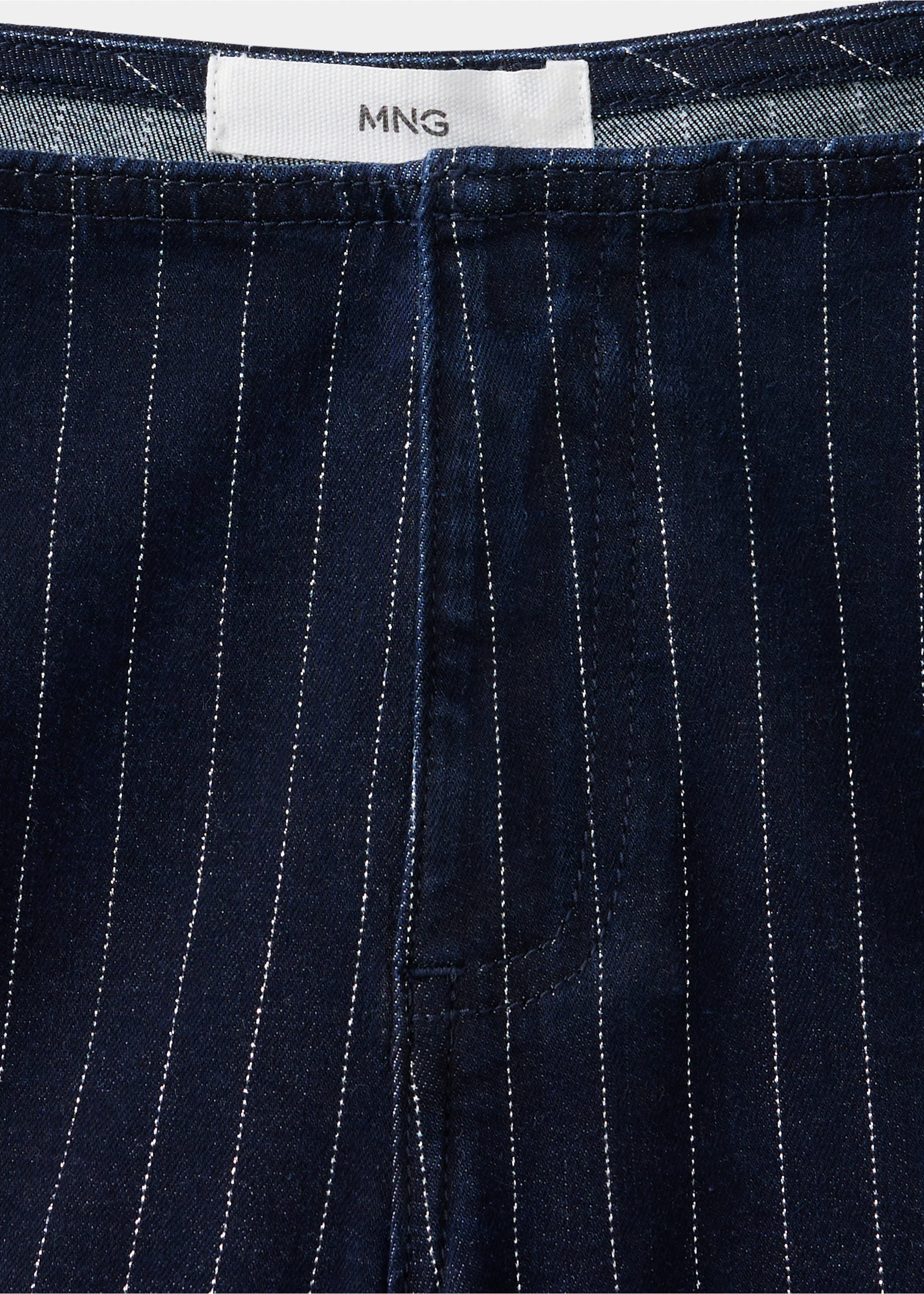 Wide leg striped jeans - Details of the article 8, Open Blue. Ref: 37093289-00.