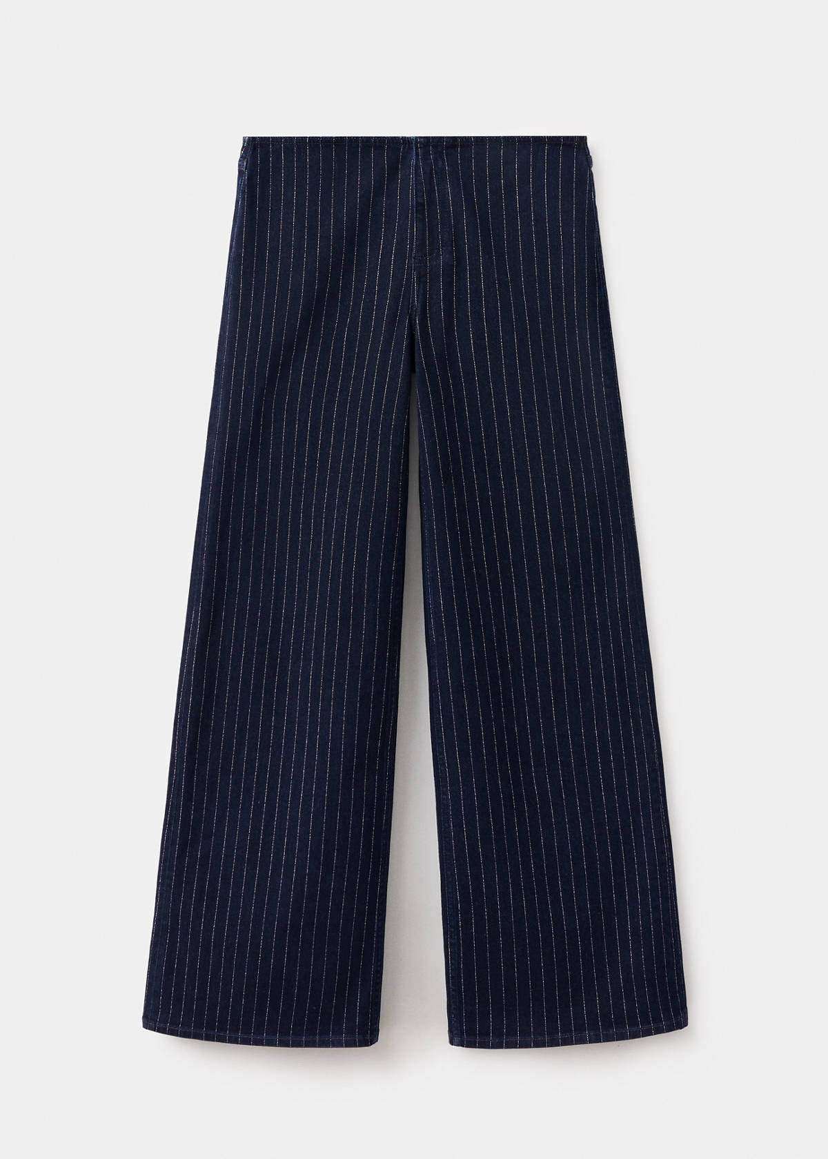 Wide-leg jeans with lurex stripes — Open Blue