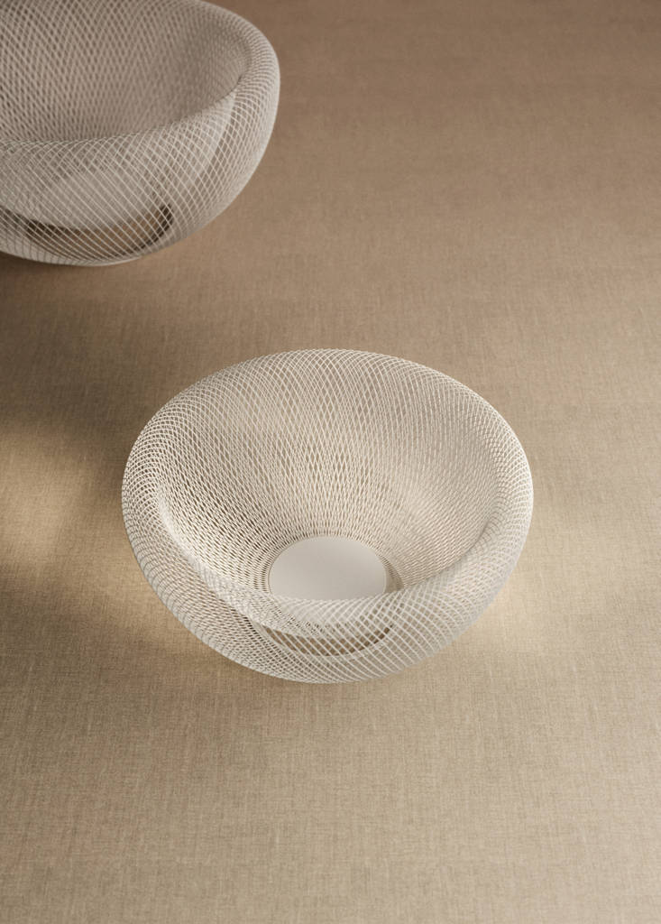Wrought iron mesh fountain — Off White