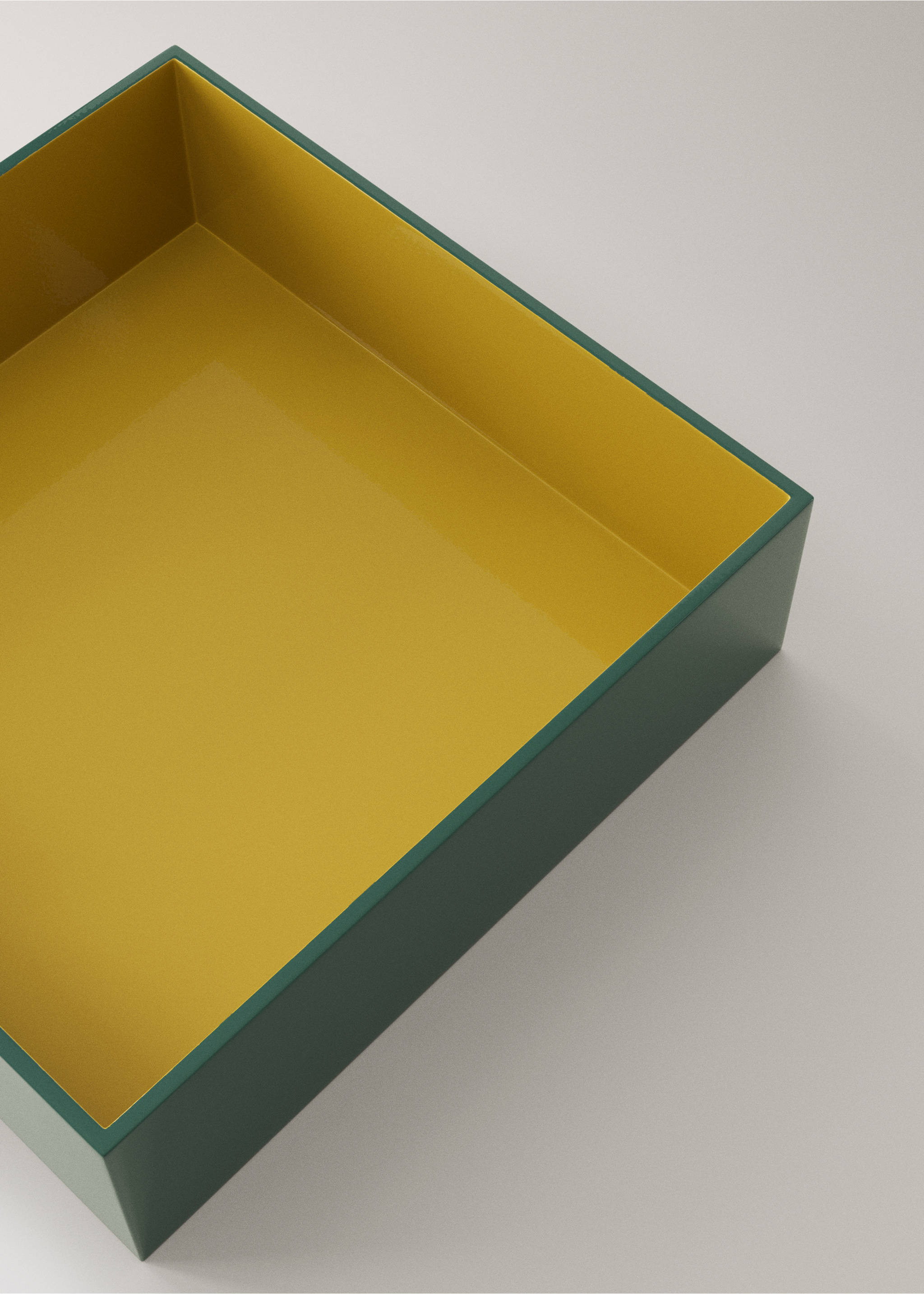Two-tone wooden napkin holder - Details of the article 1, Curry. Ref: 37093291-00.