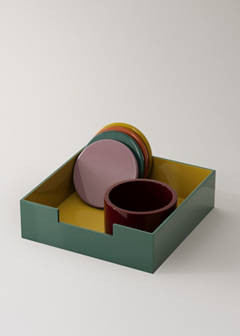 Two-tone wooden napkin holder — Curry 4