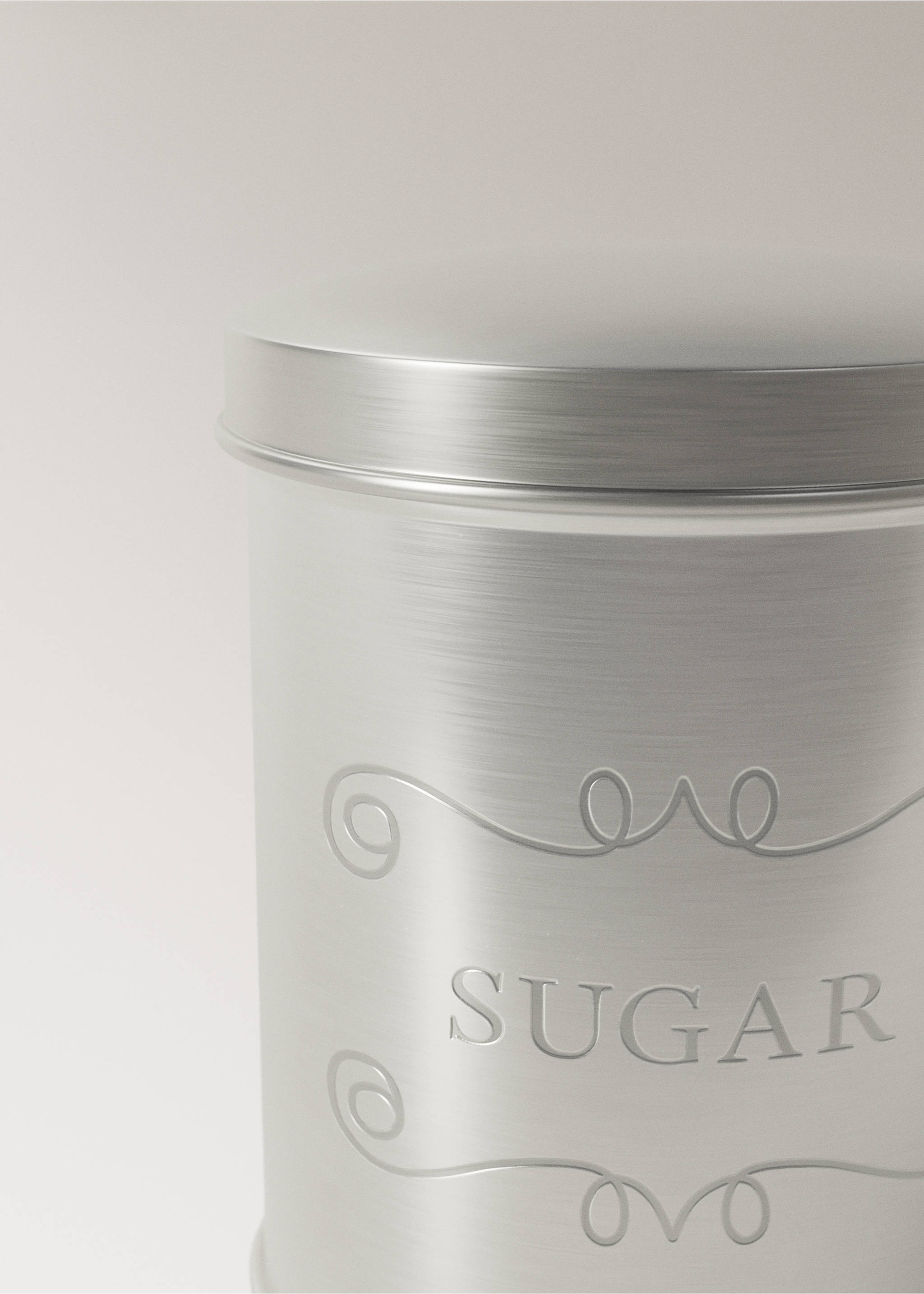 Stainless steel canister - Details of the article 1, Silver. Ref: 37093296-00.