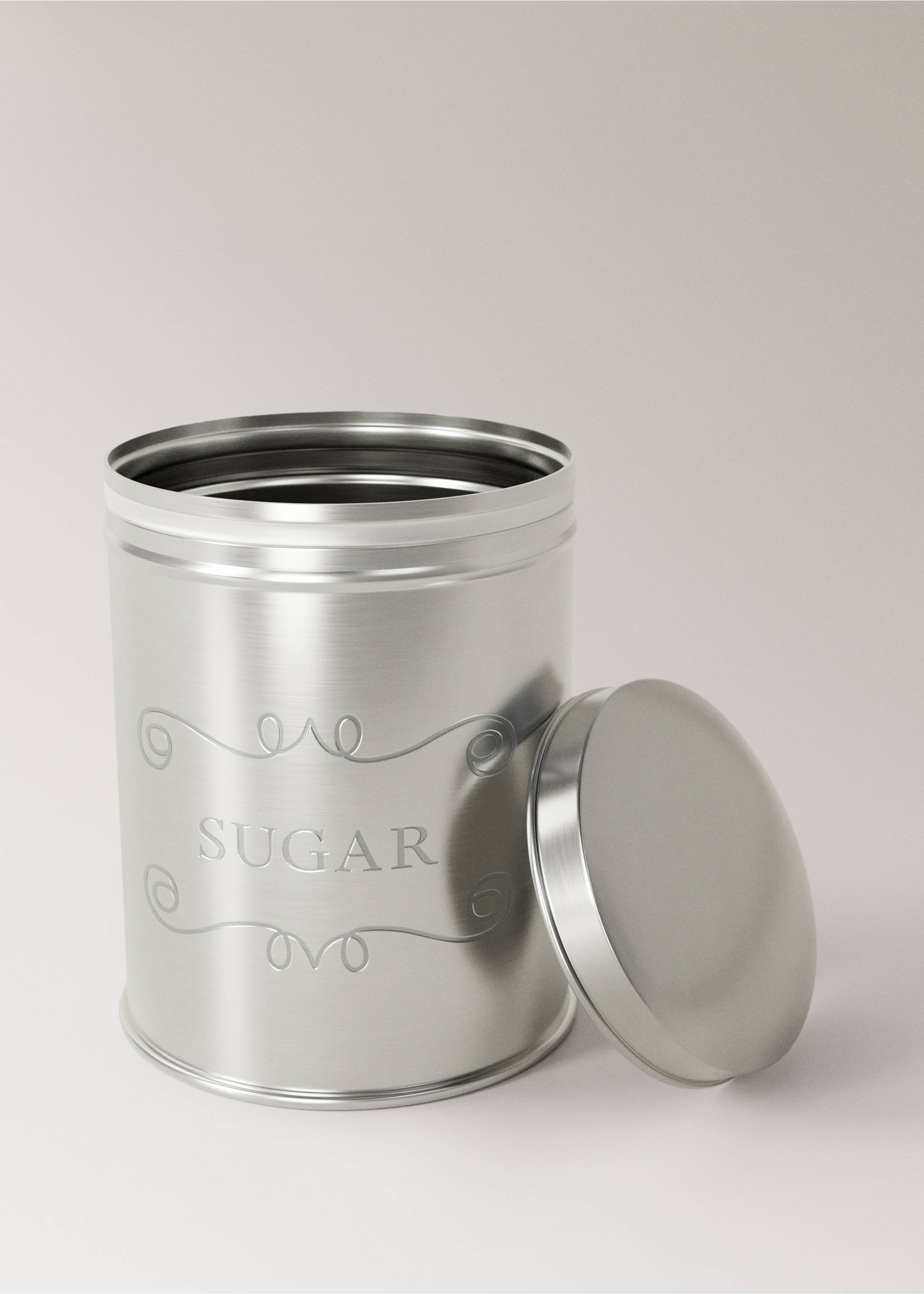 Stainless steel canister - Details of the article 2, Silver. Ref: 37093296-00.