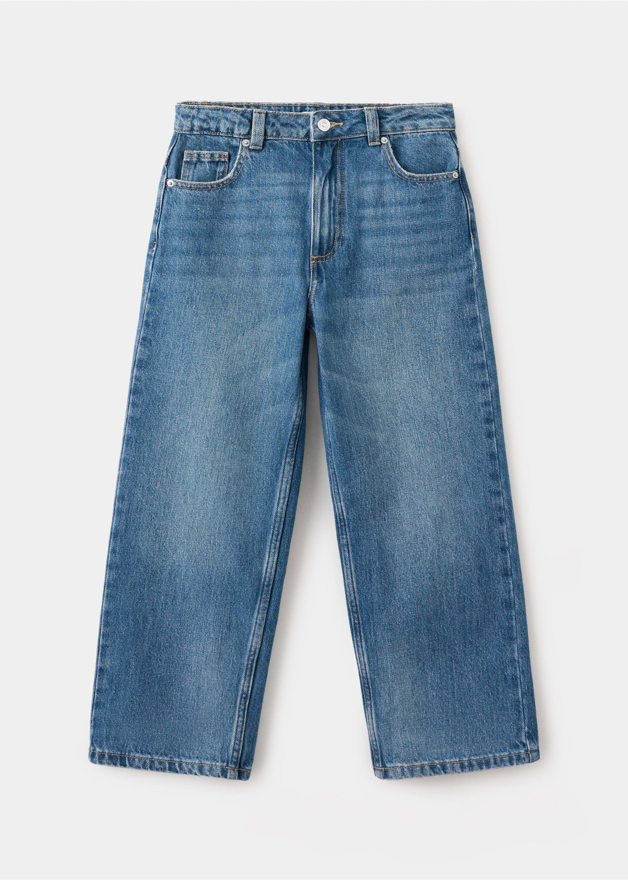 Jean wide leg - Article sans modèle, Bleu moyen. Ref: 37093300-00.