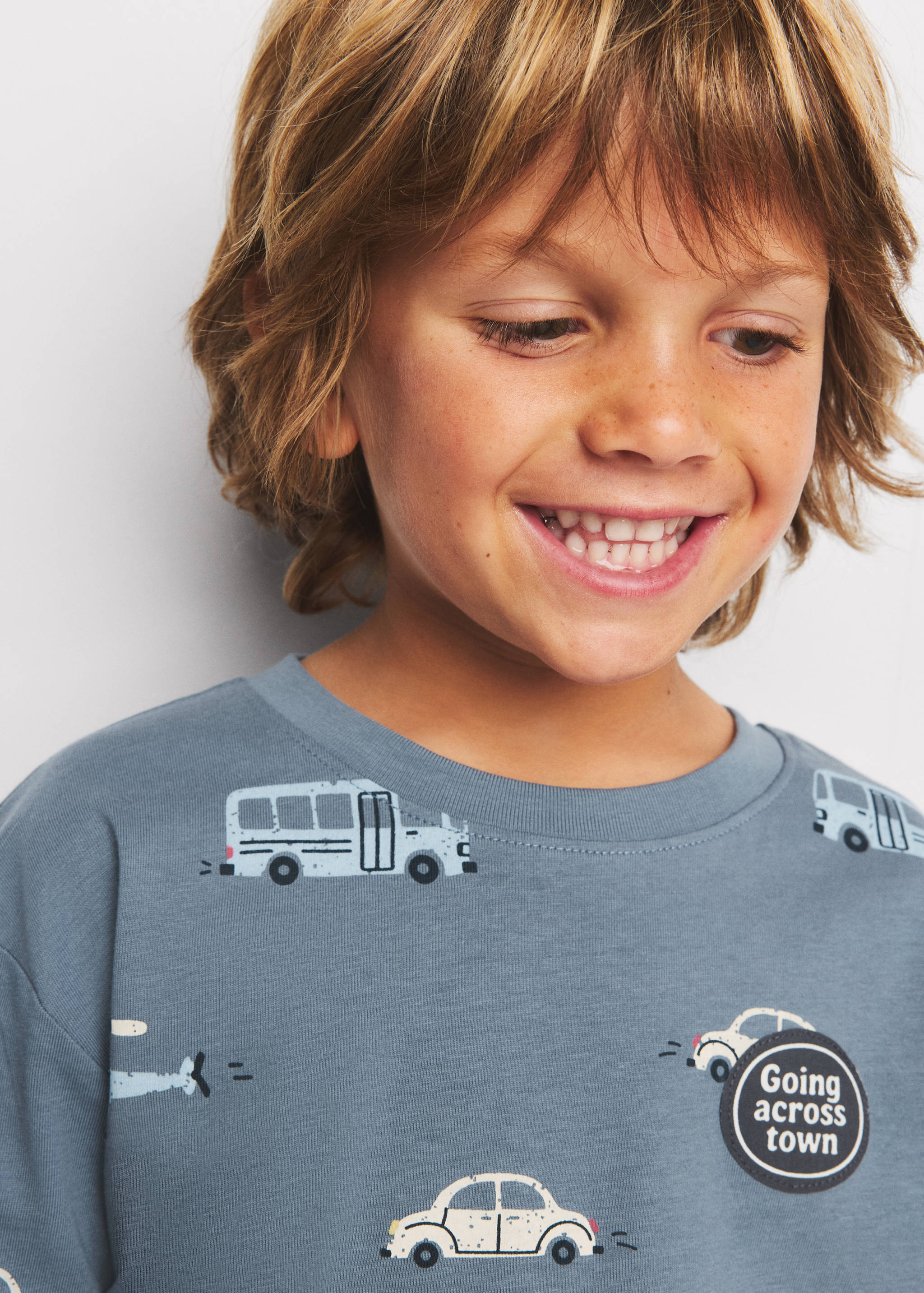 100% cotton T-shirt with designs - Details of the article 1
