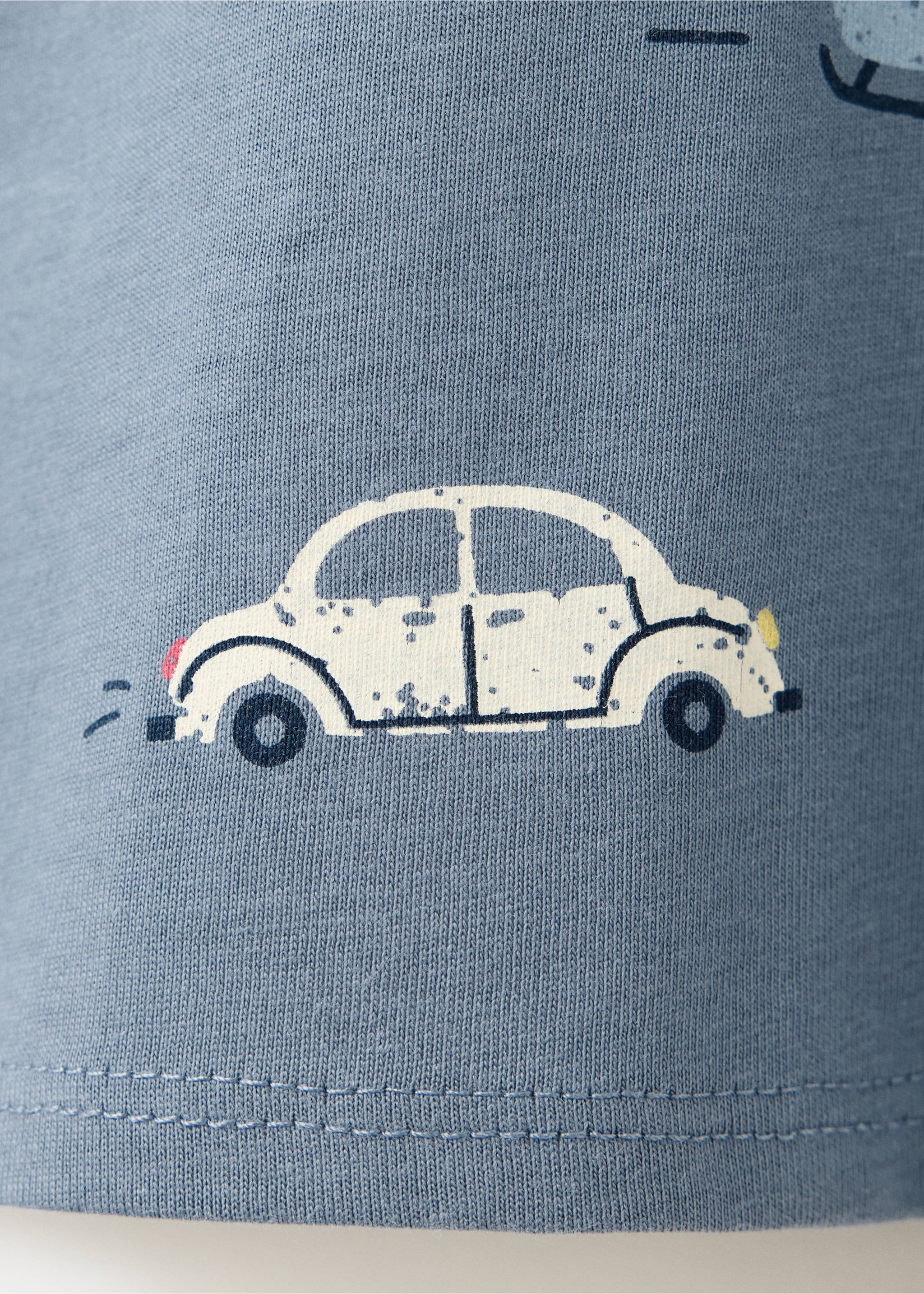 100% cotton T-shirt with designs - Details of the article 0, Blue. Ref: 37093304-00.