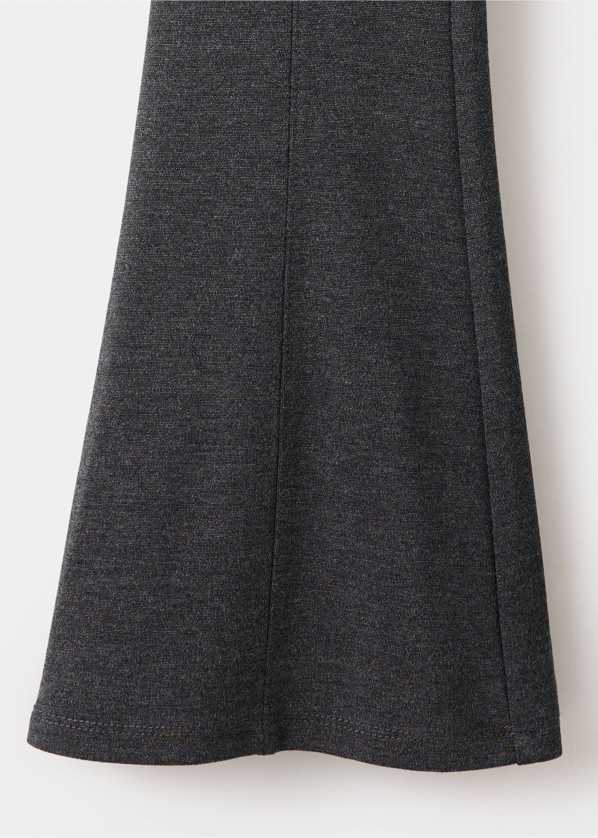 Flared seam leggings - Details of the article 8, Dark Heather Grey. Ref: 37093306-00.