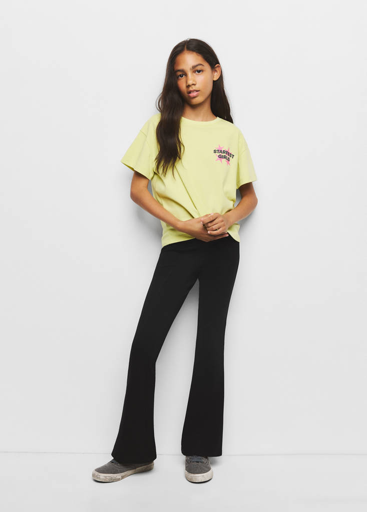 Flared seam leggings — Black